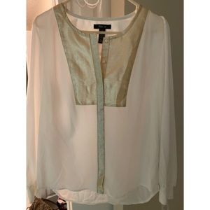 White and Gold Style&Co Blouse